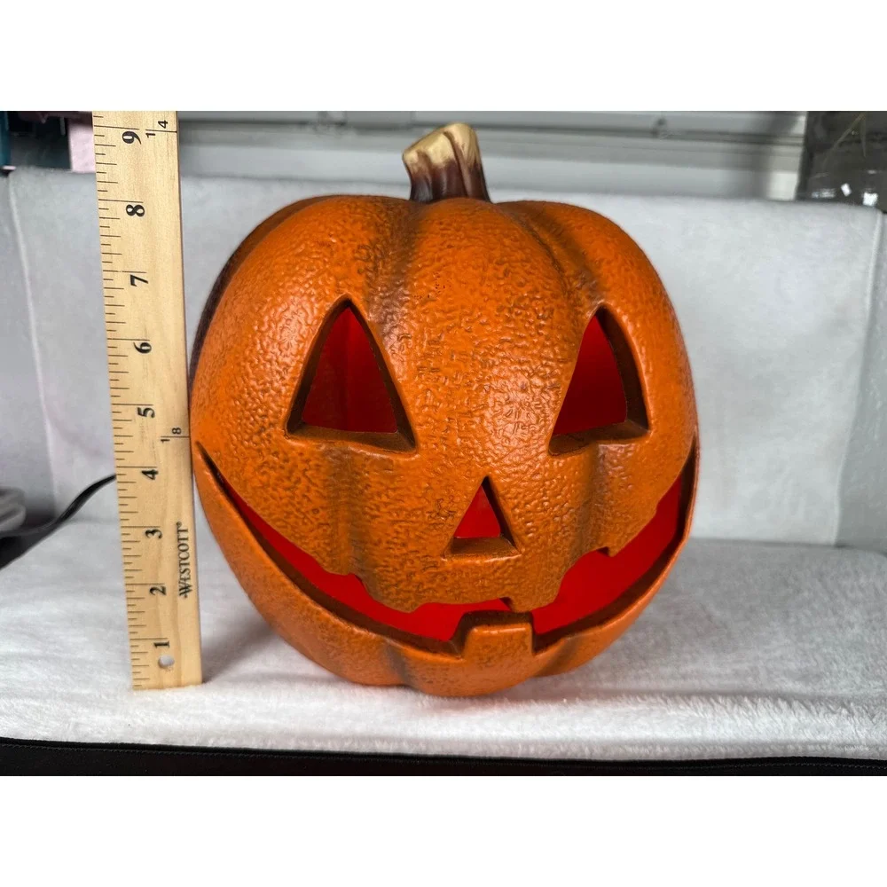 Gemmy Jack O Lantern Pumpkin Blow Mold Unisex OS Orange Excellent Light Up Decor